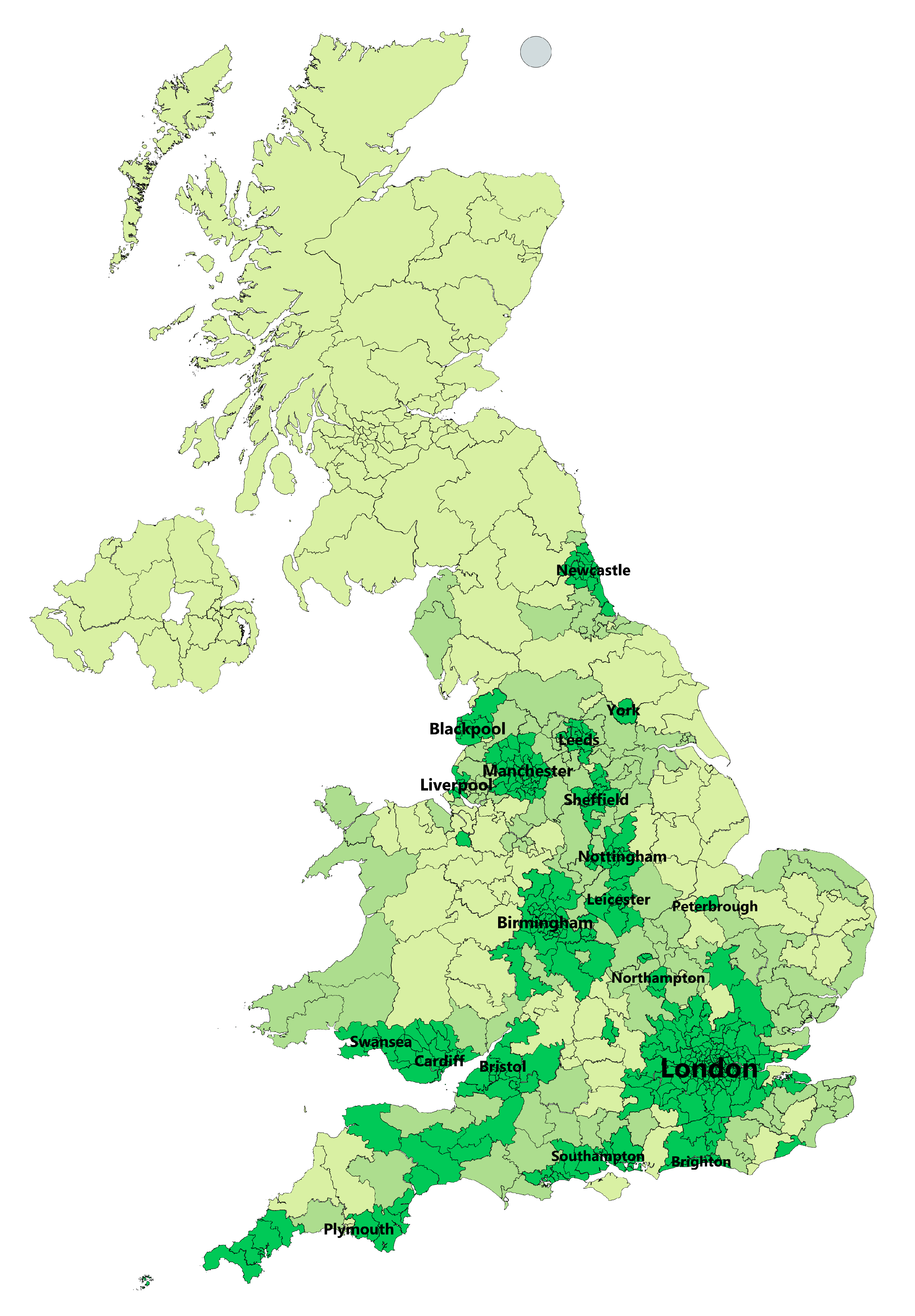 Japanese knotweed UK Map